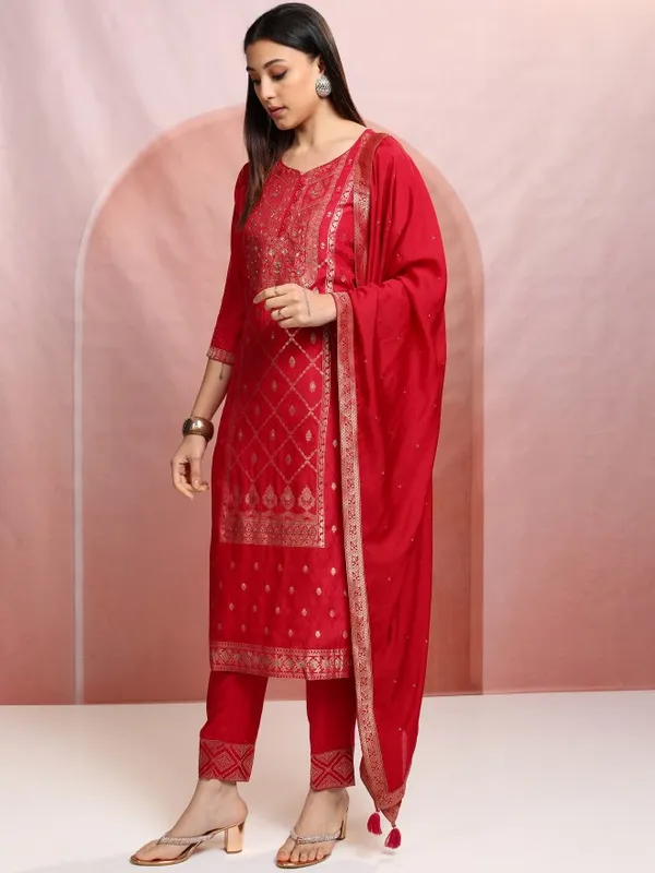 Women Kurta With Trousers & Dupatta