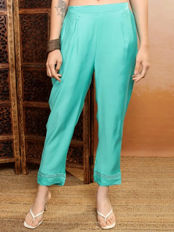 Vishudh Women Blue Women Kurta With Trousers And Dupatta