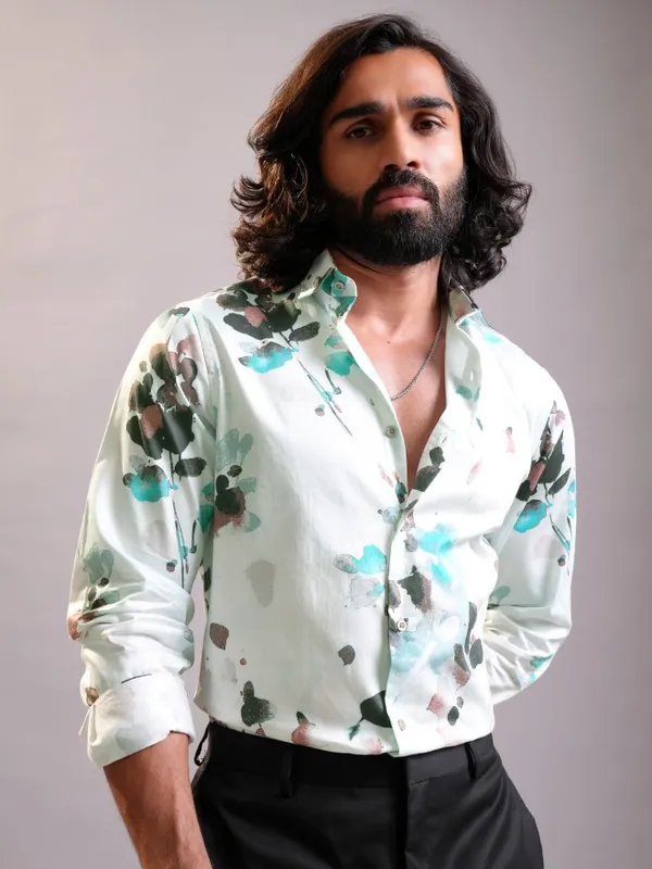 Locomotive Men Multi Printed Slim Fit Casual Shirt