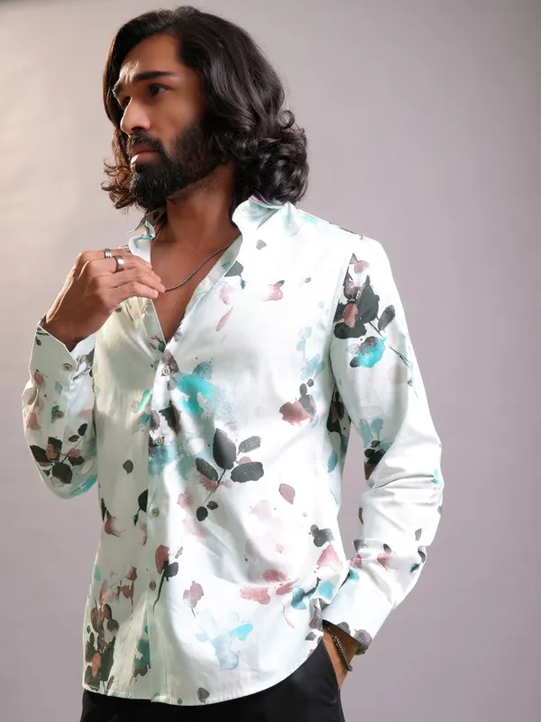 Locomotive Men Multi Printed Slim Fit Casual Shirt