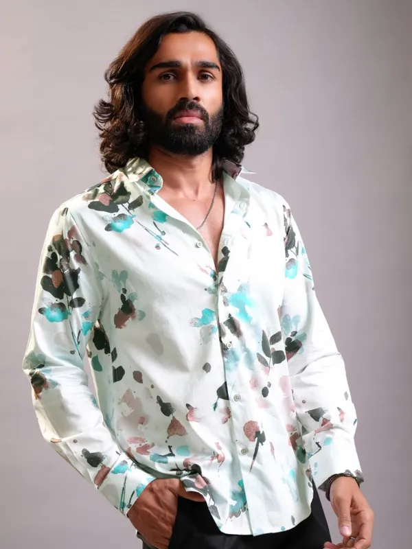 Locomotive Men Multi Printed Slim Fit Casual Shirt