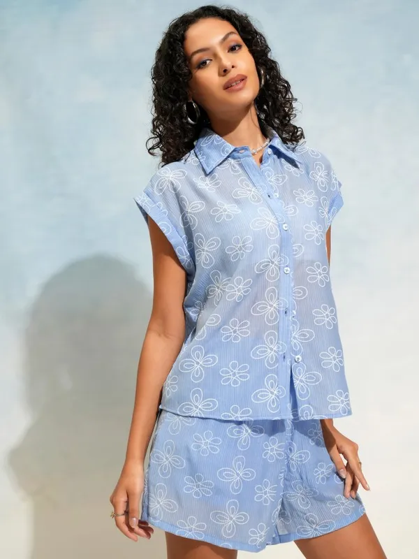 Women Shirt With Shorts Co-Ords