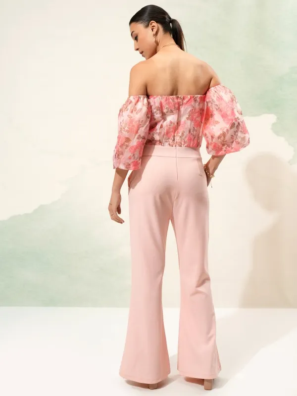 Tokyo Talkies Women Peach Printed Jumpsuit