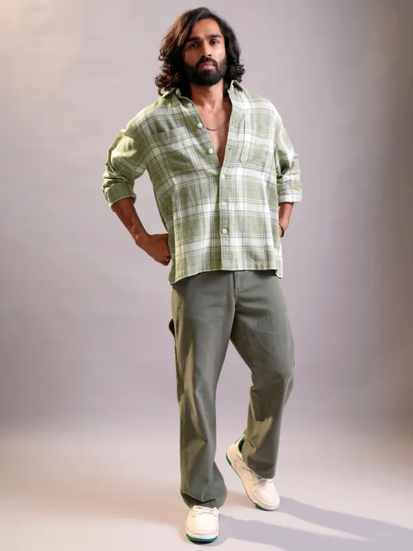 Men Oversized Fit Casual Shirt