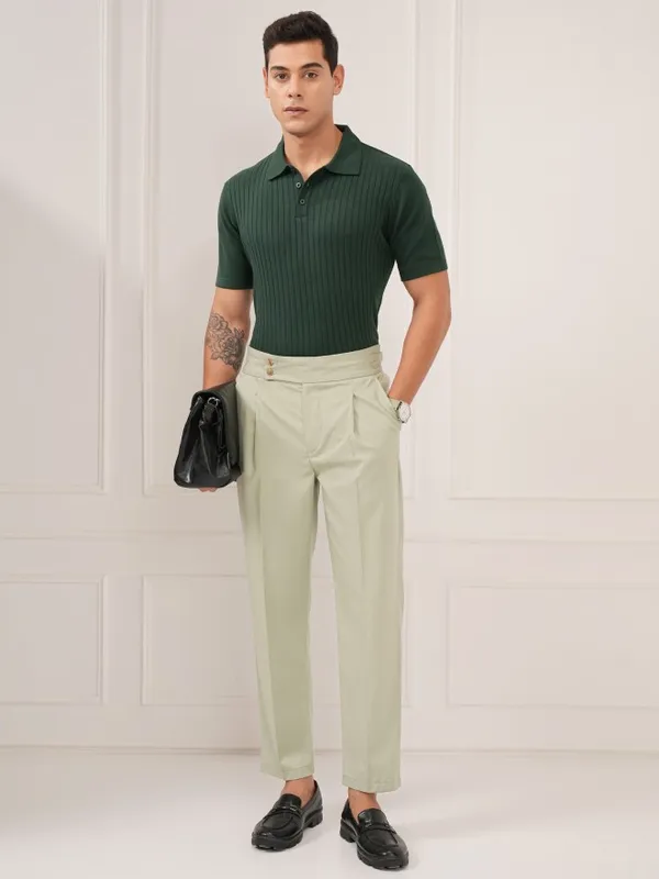 Self Design Polo Collar T-Shirt