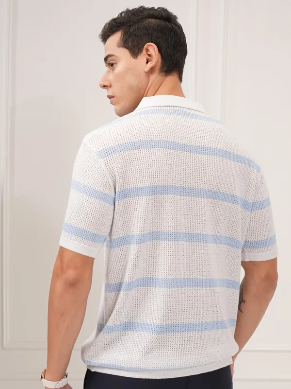 Self Design Polo Collar T-Shirt