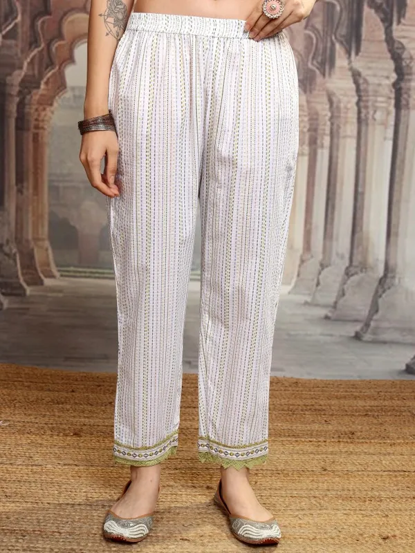 Vishudh Women Green Embroidered Kurta With Trouser And Dupatta