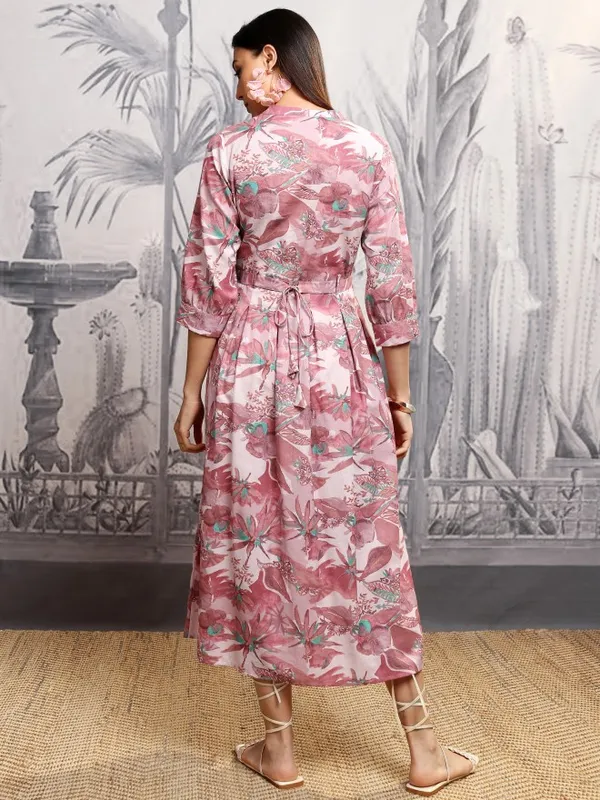 Vishudh Women Rose Printed Shirt Dress