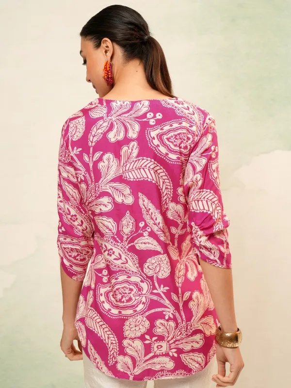Vishudh Women Pink Printed Top