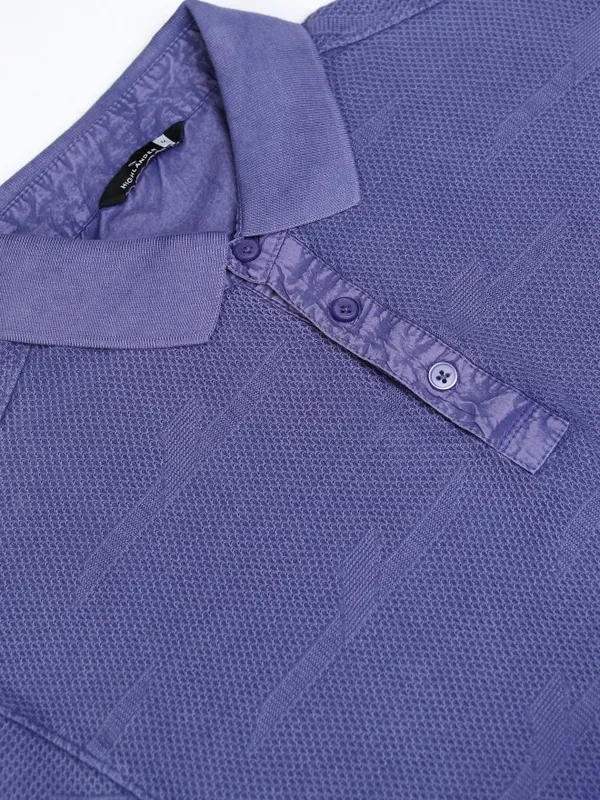 Highlander Men Purple Ombre Knitted Polo Tshirt