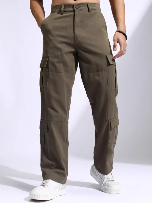 Men Straight Fit Cargos