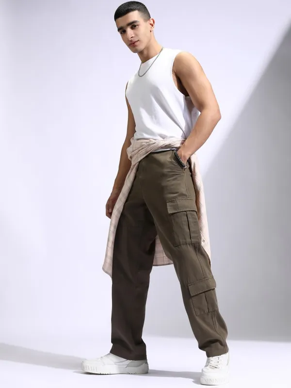 Men Straight Fit Cargos