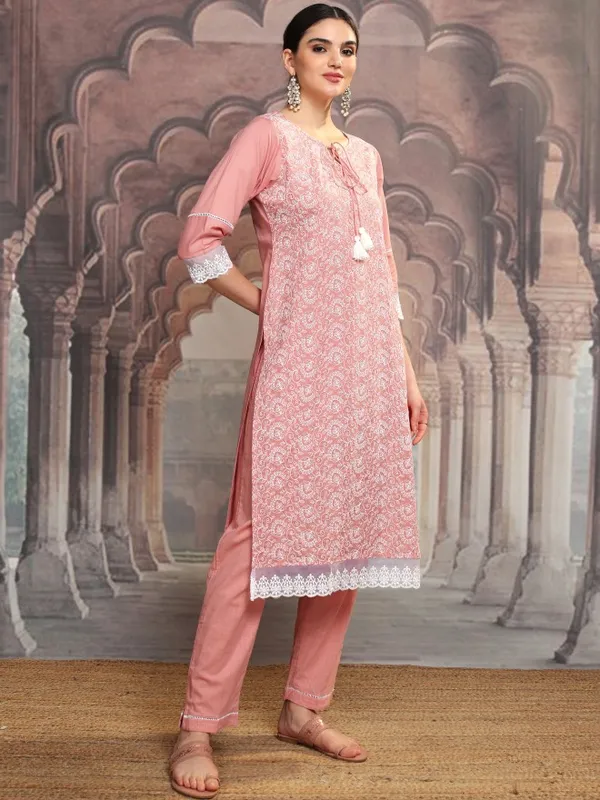 Women Kurta With Trousers & Dupatta