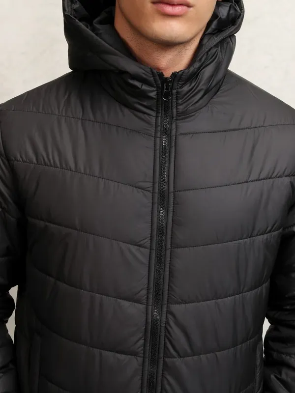 Highlander Men Black Solid Puffer Jacket 