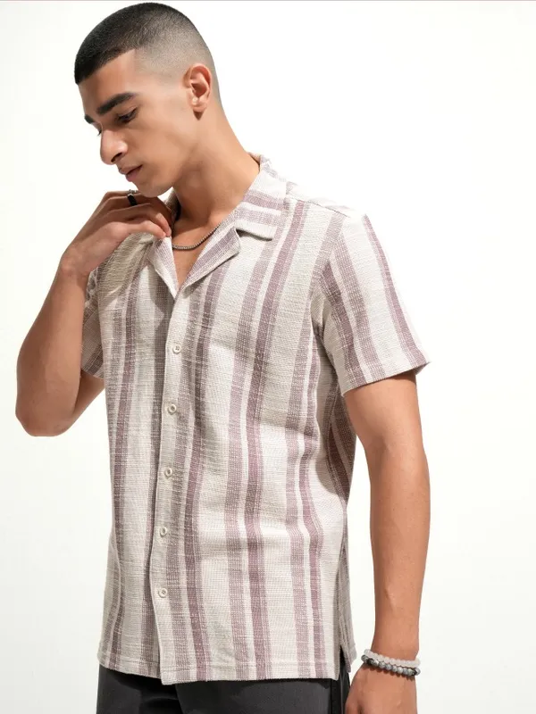 Highlander Men Pink Relaxed Fit Casual Shirt
