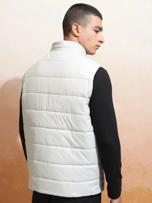 Highlander Men Grey Solid Puffer Jacket