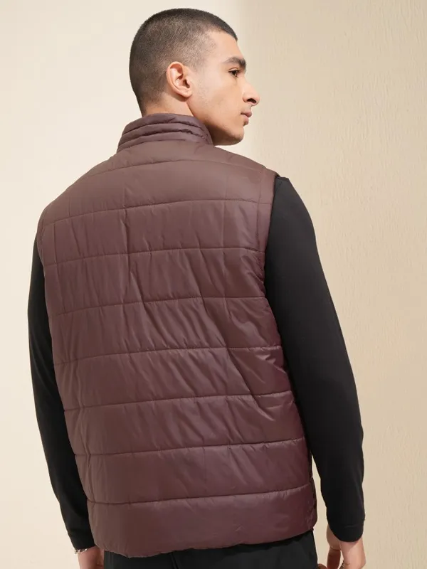 Highlander Men Brown Solid Puffer Jacket