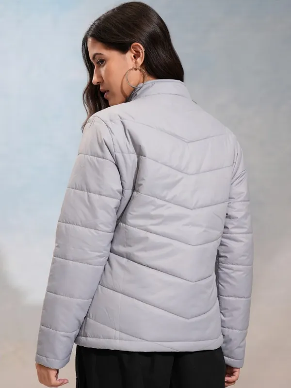 Tokyo Talkies Women Grey Puffer Jacket