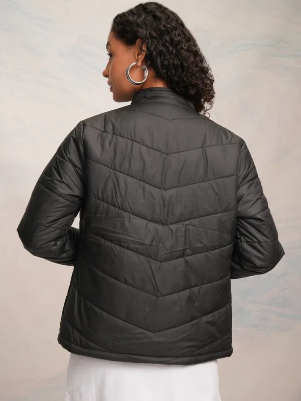 Tokyo Talkies Women Black Puffer Jacket