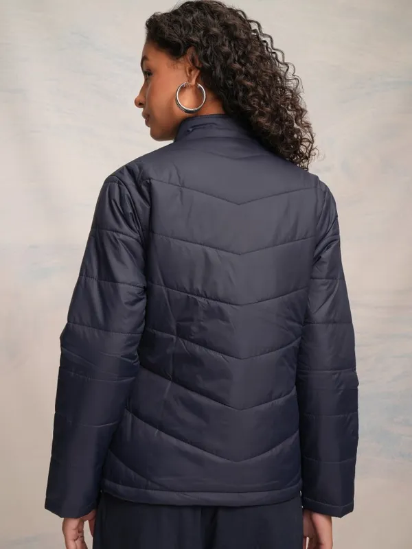 Tokyo Talkies Women Navy Blue Puffer Jacket