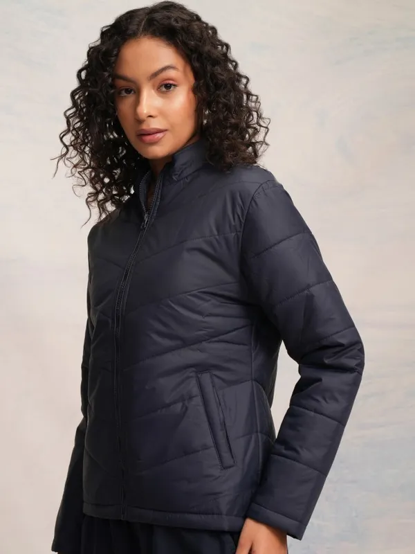 Tokyo Talkies Women Navy Blue Puffer Jacket