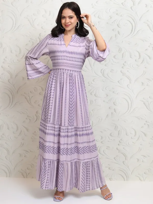 Printed A-Line Dress