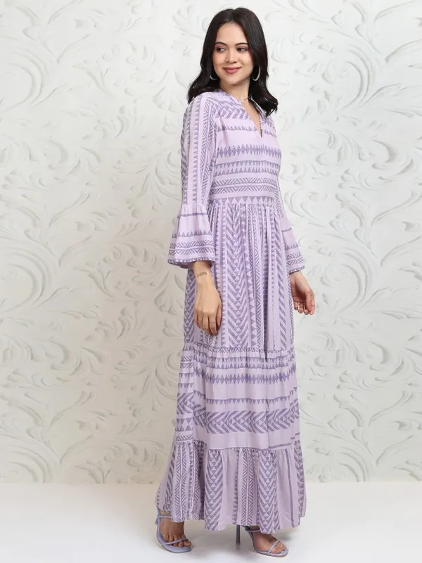 Printed A-Line Dress