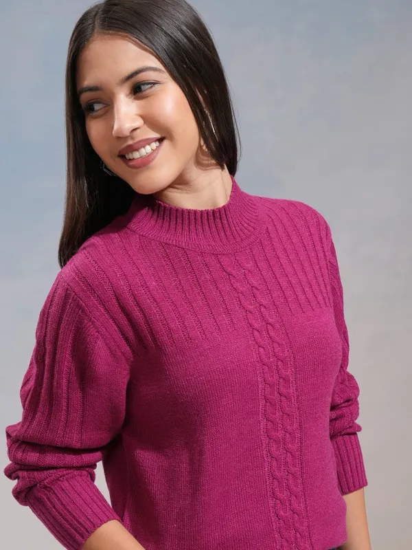 Women Cable Knit Sweater