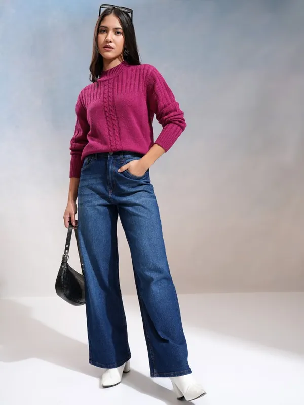 Women Cable Knit Sweater