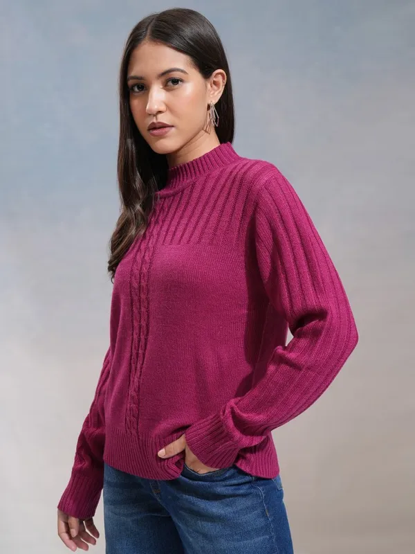 Women Cable Knit Sweater
