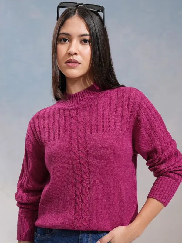 Women Cable Knit Sweater