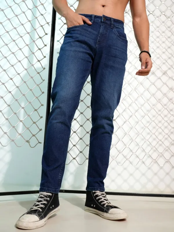 Highlander Men Blue Tapered Fit Stretchable Jeans