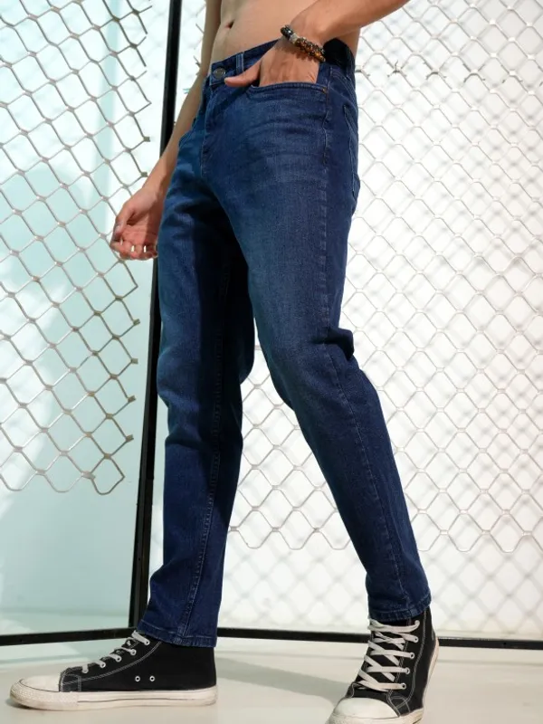 Highlander Men Blue Tapered Fit Stretchable Jeans