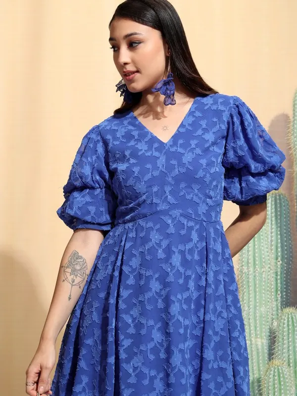 Embroidered A-Line Dress