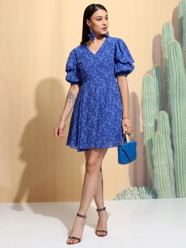 Embroidered A-Line Dress