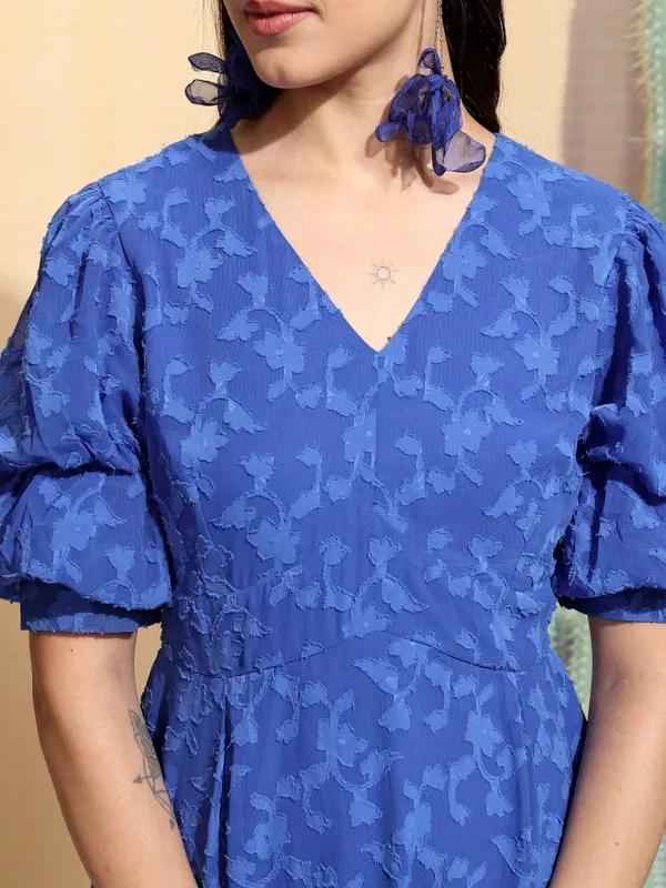 Embroidered A-Line Dress