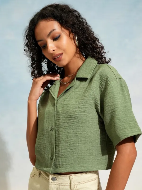 Women Solid Casual Shirt