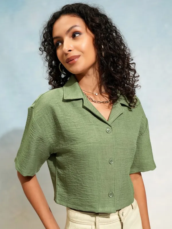 Women Solid Casual Shirt