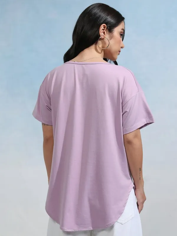 Tokyo Talkies Women Solid Round Neck T-Shirt