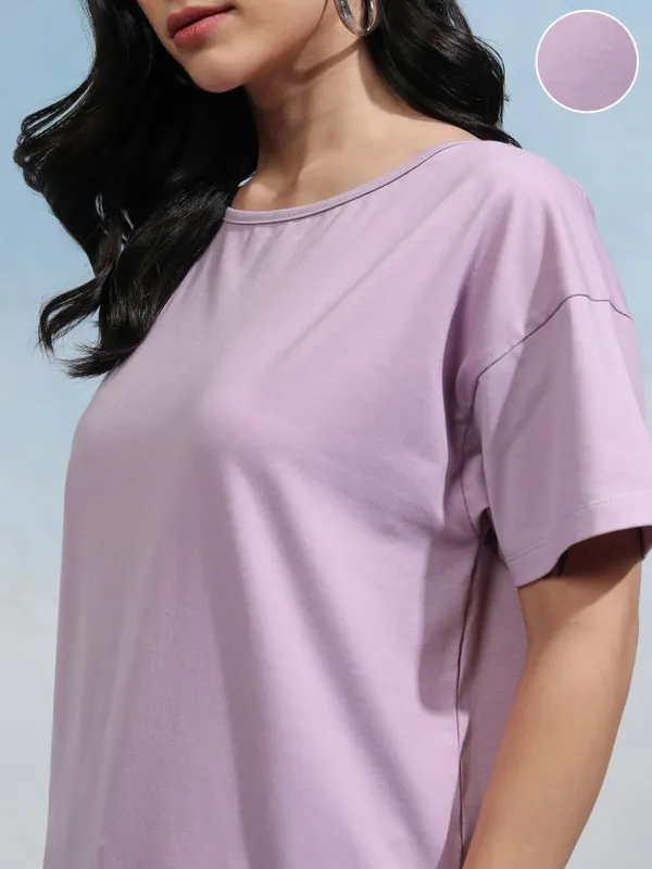 Tokyo Talkies Women Solid Round Neck T-Shirt