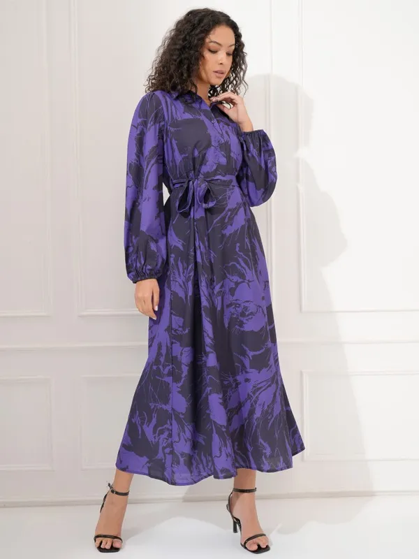 Printed Shirt Dress