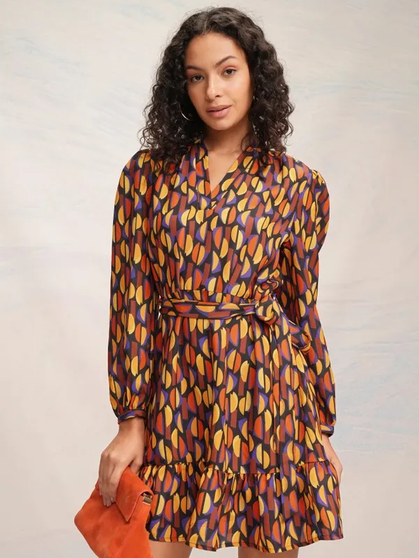 Tokyo Talkies Women Multi Printed A-Line Dress