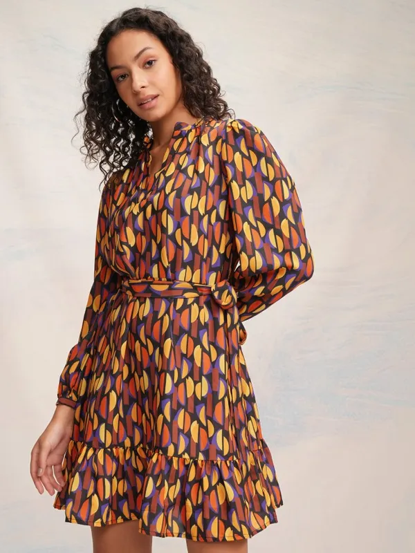 Tokyo Talkies Women Multi Printed A-Line Dress