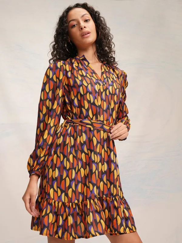 Tokyo Talkies Women Multi Printed A-Line Dress