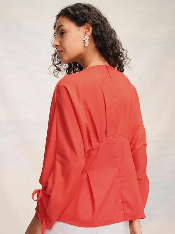 Tokyo Talkies Women Red Solid Top
