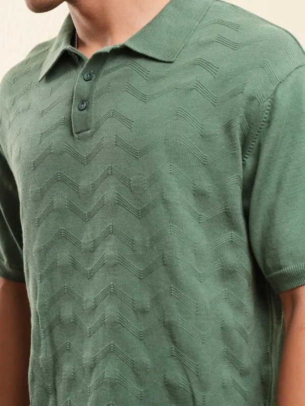Solid Polo Collar T-Shirt