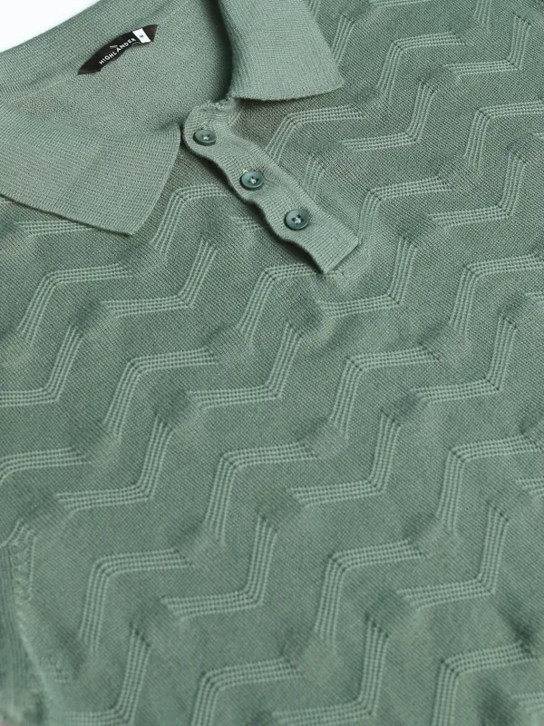 Solid Polo Collar T-Shirt