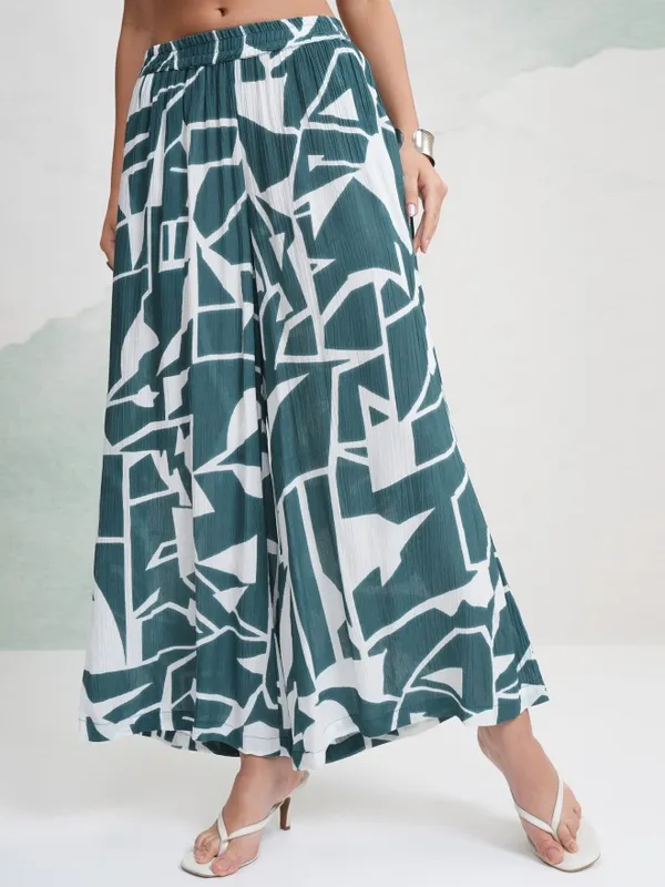 Vishudh Women Teal Tunic With Skirt