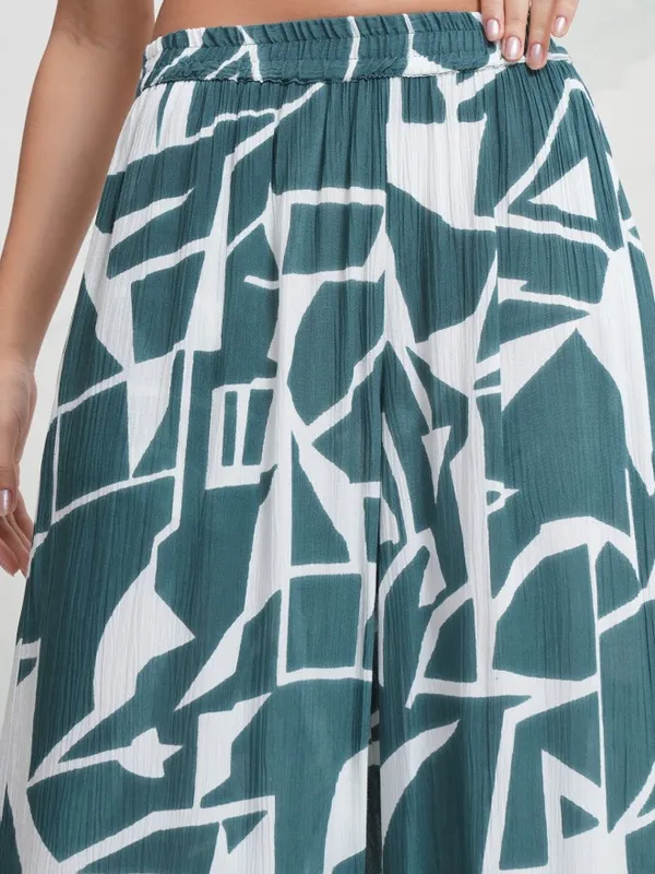 Vishudh Women Teal Tunic With Skirt