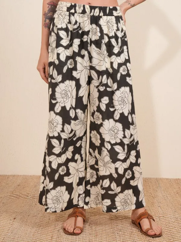 Tokyo Talkies Women Black Shirt With Trousers Co-Ords